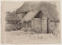 KT 1295
<br/>
Boerenschuur met strodak
<br/>
<em>Bastert, Nicolaas (1854-1939)</em>